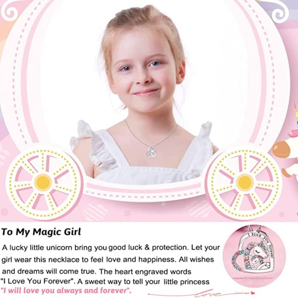You are Magical Necklace for Girls Crystal Heart Pendant Necklaces Jewelry Gifts - Picture 4 of 6